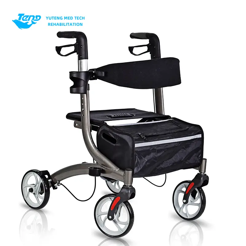 Walker Rollator หนักพร้อมที่นั่ง